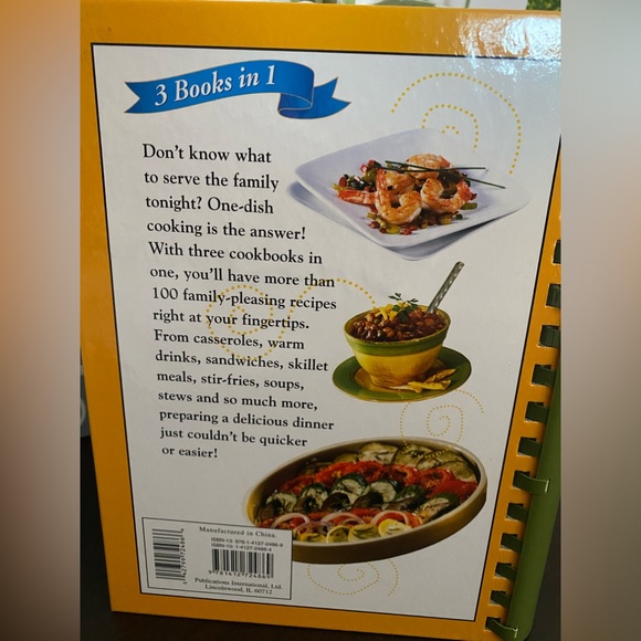 📕 3 BOOKS IN 1 COOKBOOK! NEVER USED! ONE-DISH , SLOW COOKER & CASSEROLES! - Picture 8 of 11